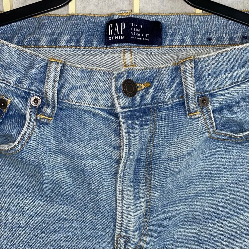 Men’s 31 X 32 GAP Blue Denim Jeans Slim Fit Straight Leg Pant